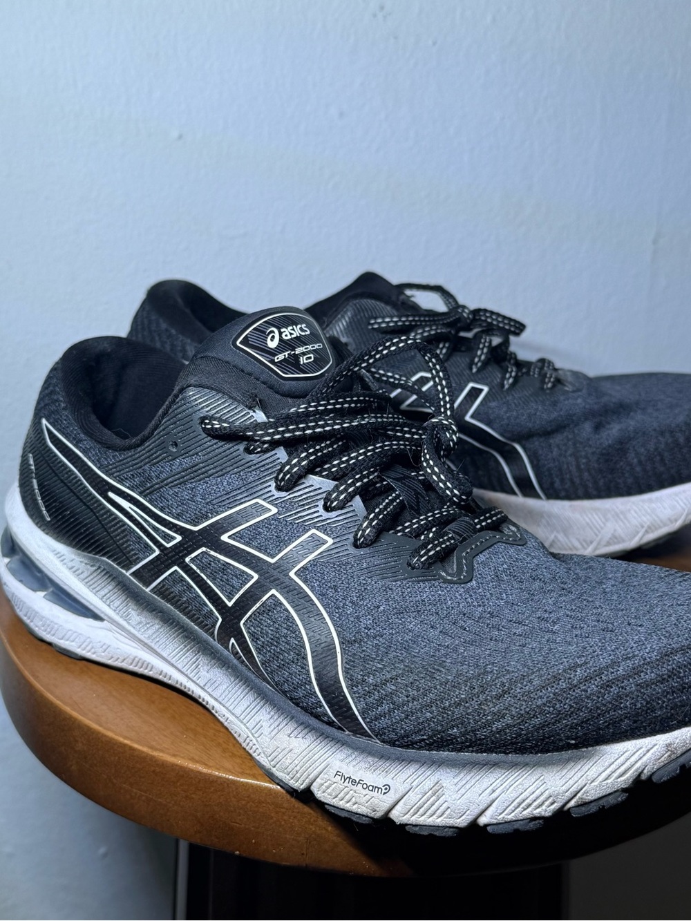 Asics Men's Black & White Athletic Running Sneakers